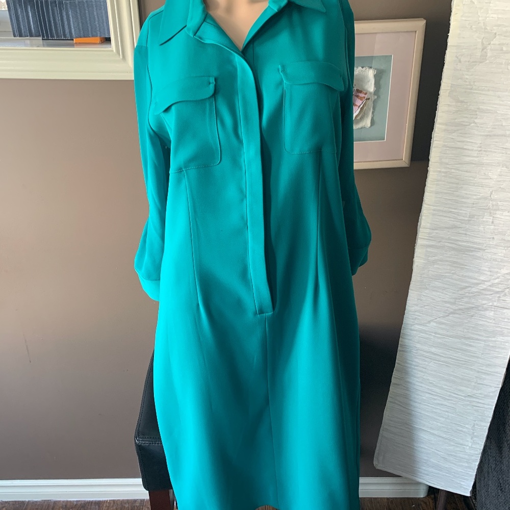 Tahari Aqua Blue Dress